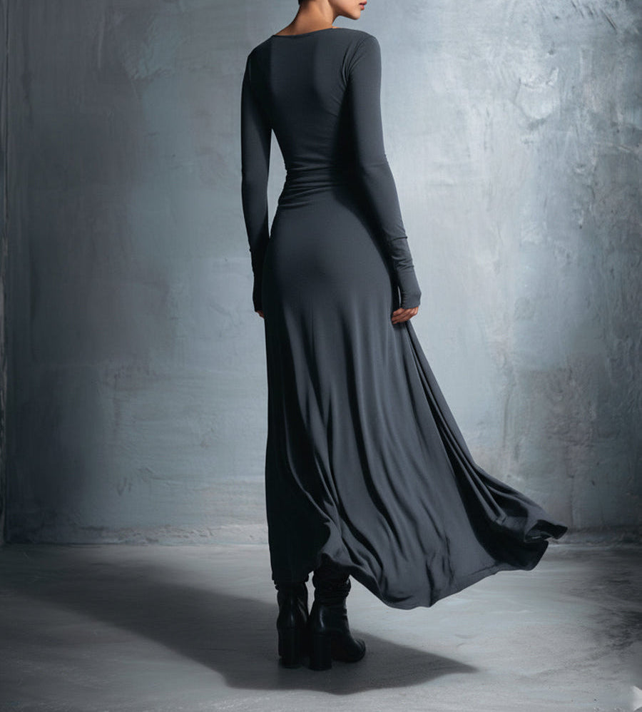 VICTORIA™ | Vestido largo con lazo lateral