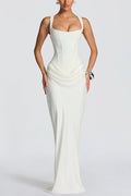 BRUN™ | Vestido largo con cuello cuadrado